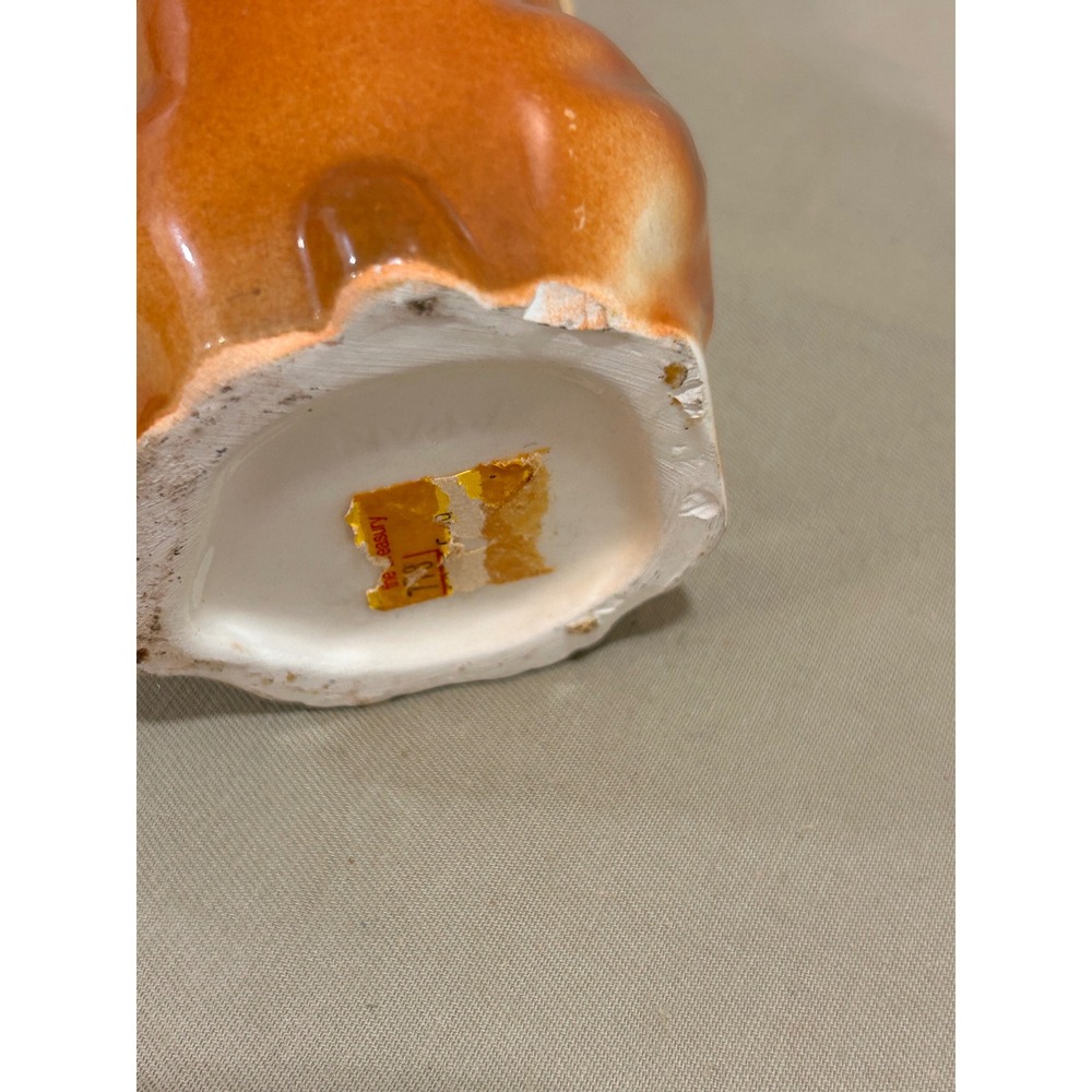 Vintage Ceramic Boxer Dog Decanter Seated Figurine with Cork Stopper Stopper - Picture 8 of 9